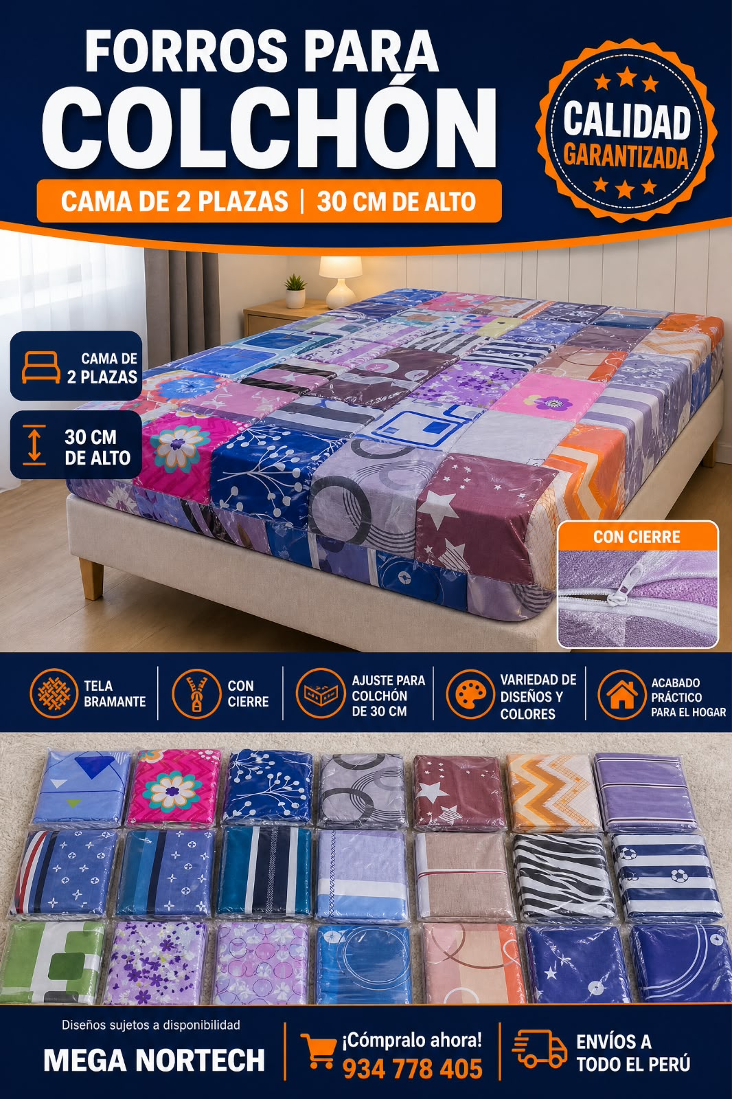 FORRO DE COLCHÓN DE 2 PLAZAS