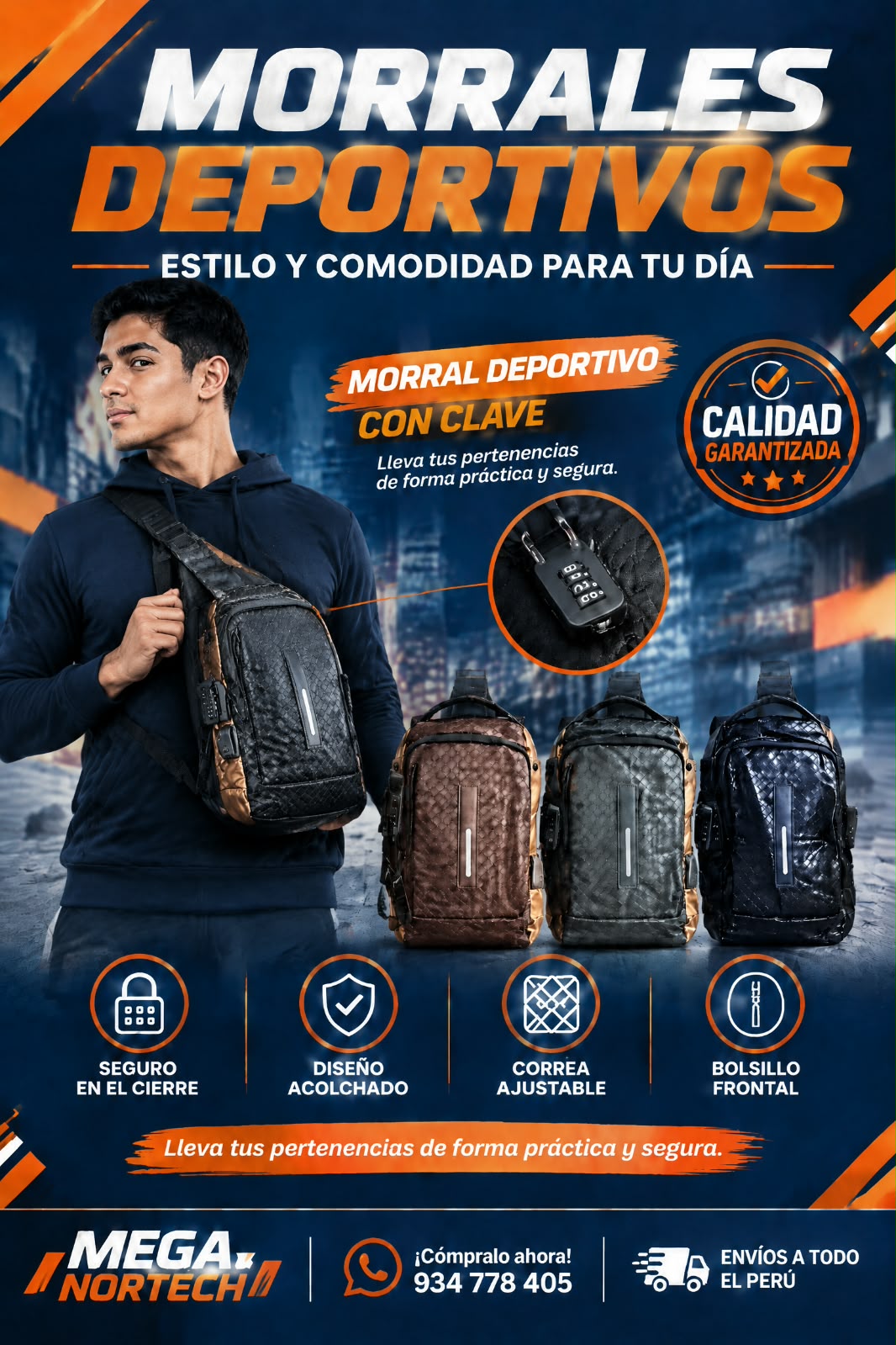 MORRAL ELEGANTE PARA CABALLERO ANTIRROBO
