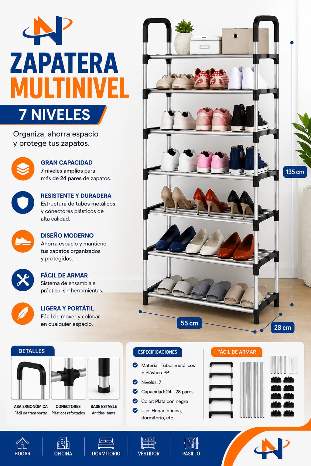 ZAPATERO DE 7 NIVELES