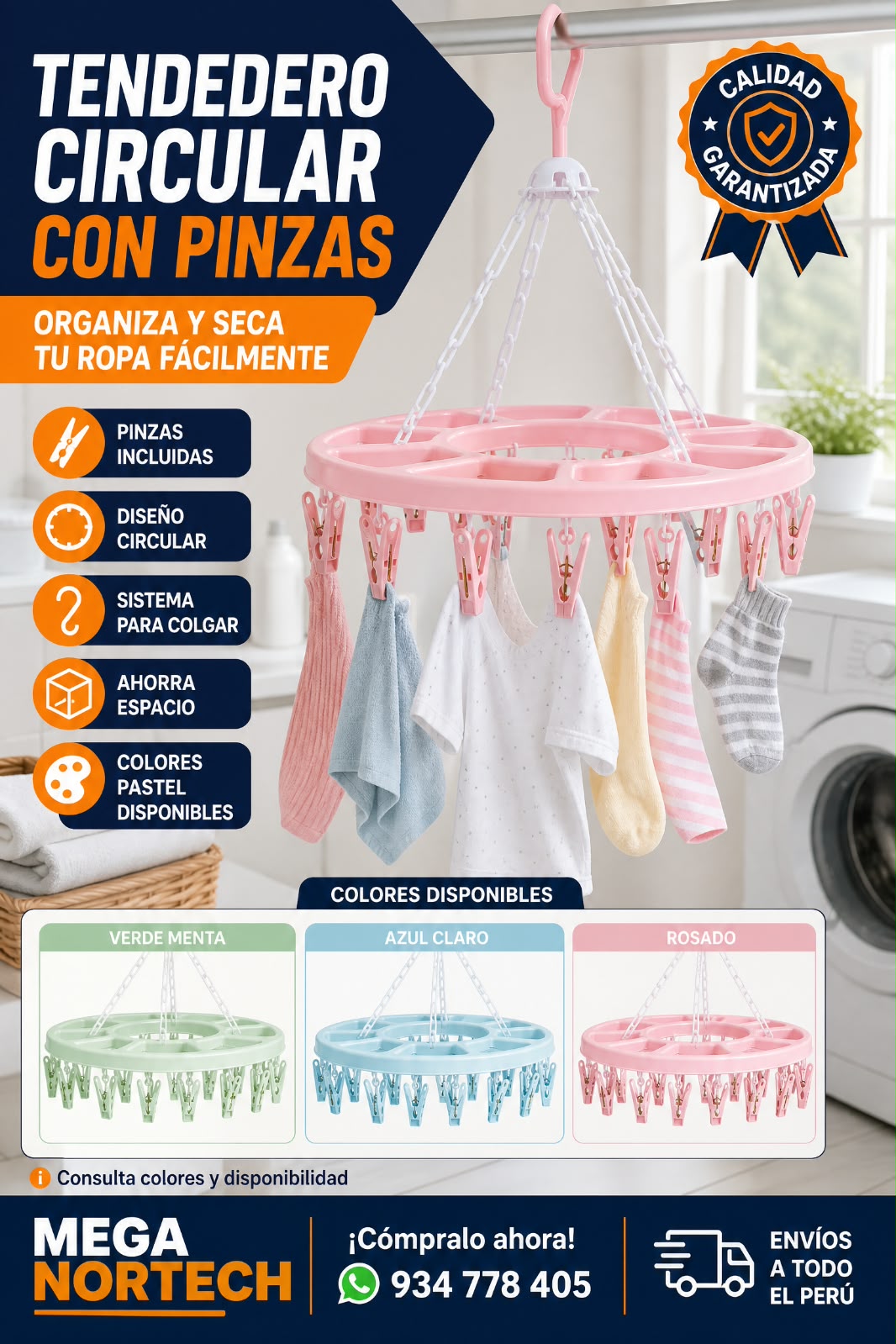 SET COLGADOR CON GANCHOS CIRCULAR Y CUADRADO