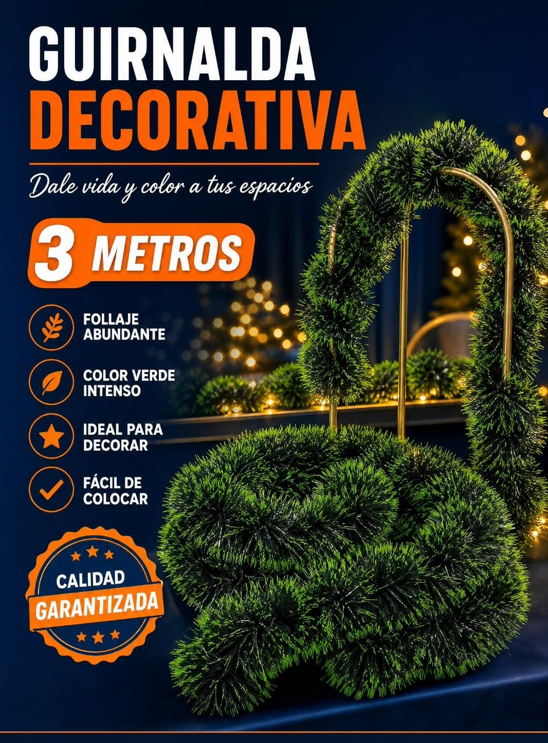 🎄✨ GUIRNALDA DECORATIVA – 3 METROS 🎄✨