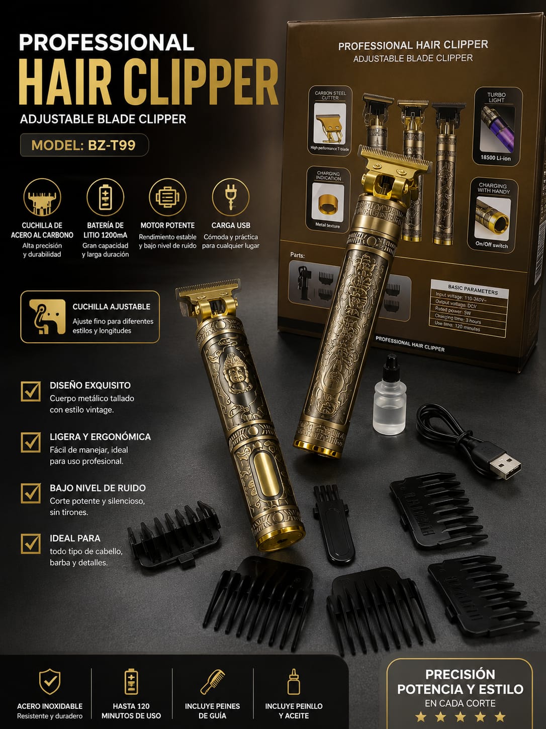 TRIMER MODELO DRAGON HAIR