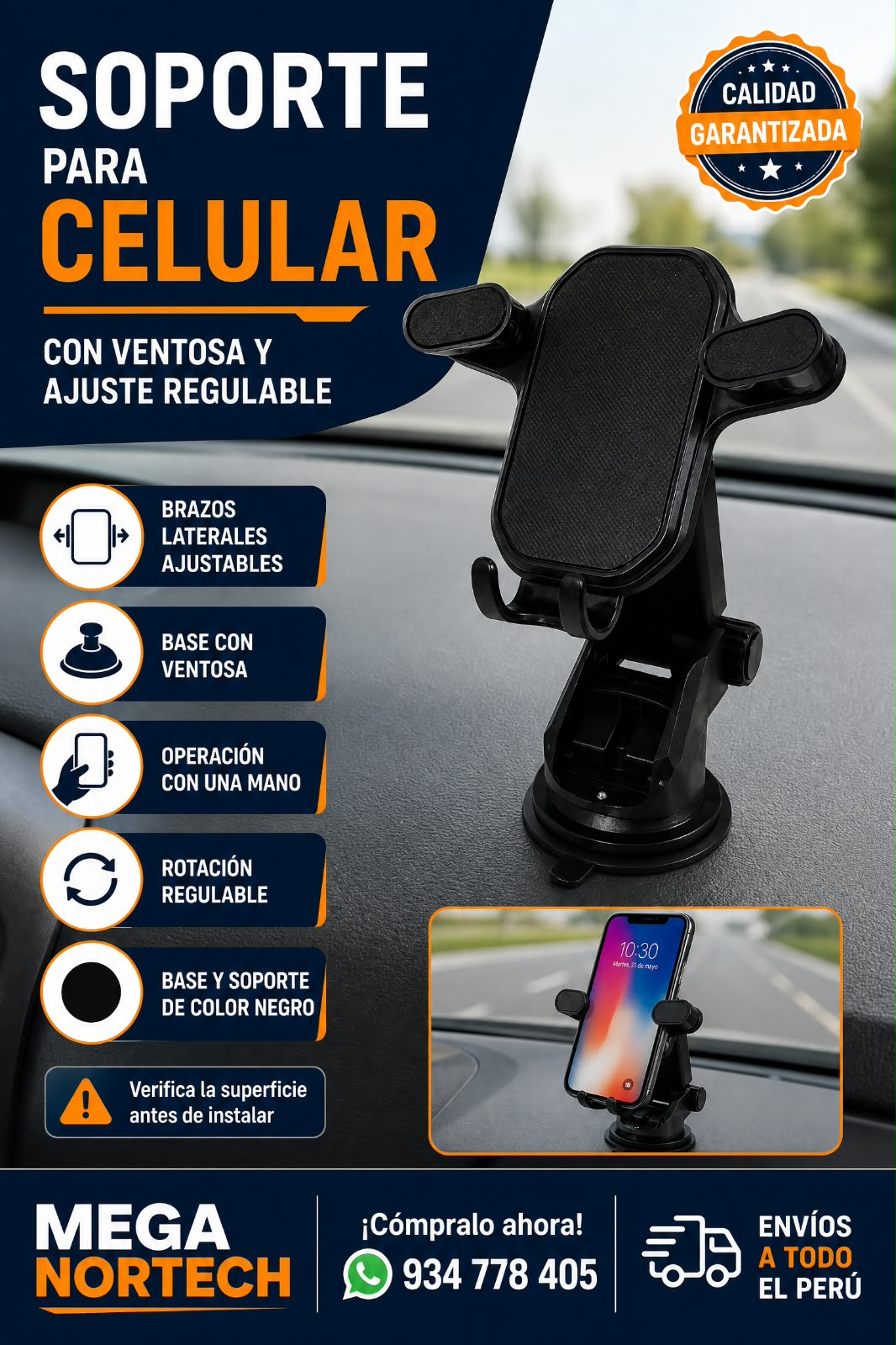 SOPORTE DE CELULAR PARA CARRO