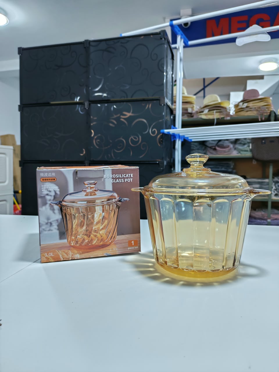 OLLA DE VIDRIO DE 3 LITROS