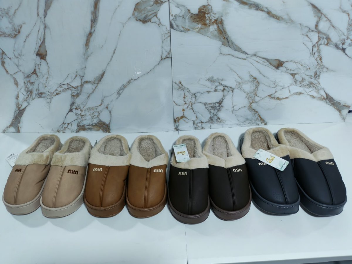 PANTUFLAS DE ALGODÓN SUELA GRUESA