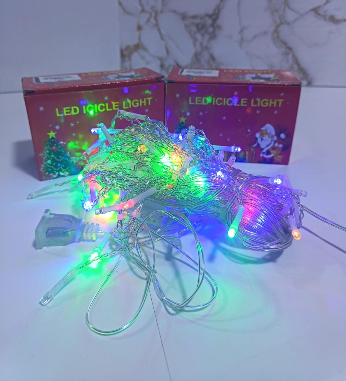 LUZ CASCADA MULTICOLOR NAVIDEÑA