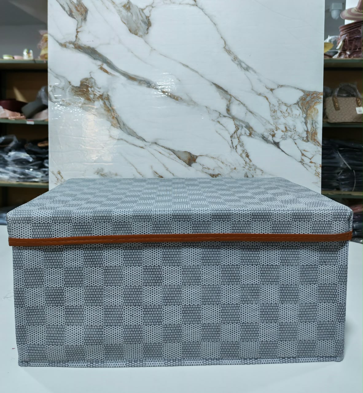 CAJA ORGANIZADORA DE TELA CON TAPA DE TELA